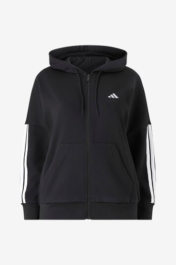adidas Sport Performance - Hettegenser W 3S FL FZ Inc - Svart