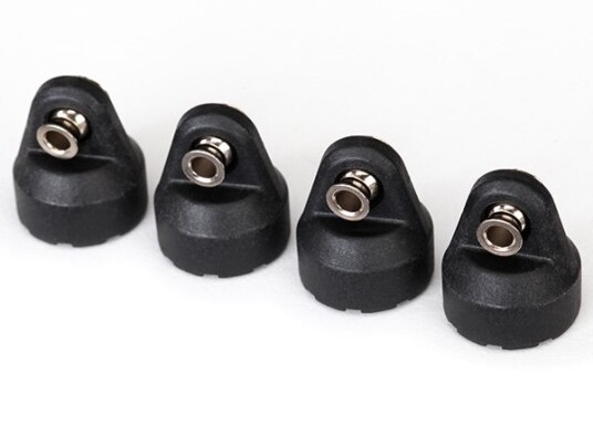 Traxxas TRX-8361 Shock Caps w/Hollow Balls Black (4)