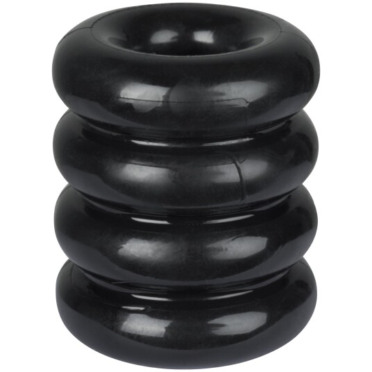 MR.MEMBR Tube Ball Stretch & Donut Cock Ring - Svart - Svart