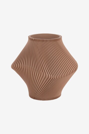 Present Time Vase Twisted Rib Brun