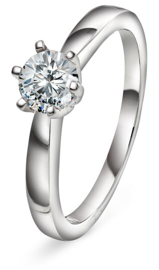 Olivia, Ring i 585 hvitt gull med diamant 0,50ct, størrelse 52
