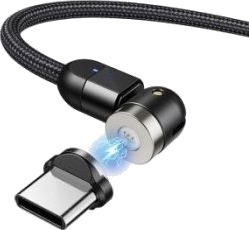 Maclean Magnetisk Usb C-Kabel 3-I-1 1 M Vinklet Mce474