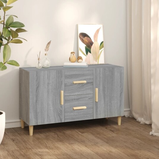 vidaXL Skjenk grå sonoma 100x36x60 cm konstruert tre vidaXL Skjenk grå sonoma 100x36x60 cm konstruert tre