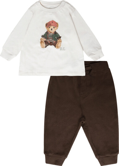 Ralph Lauren Baby 26/1 Jersey Knt Outfit Set Cream 80 83