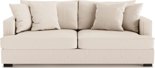 Rossita 3 seters Dyp Sofa i Kordfløyel Beige