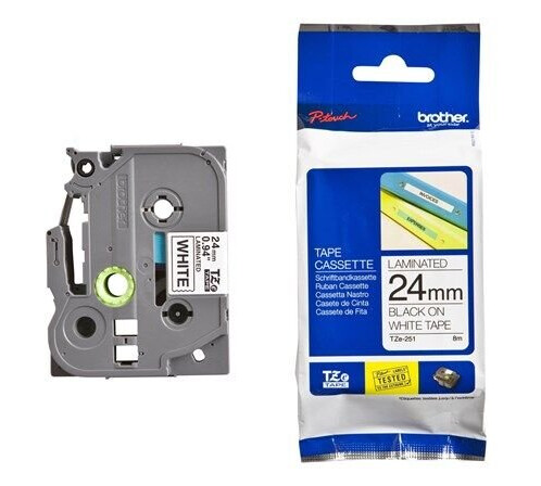 Brother TZe251 tape cassette 24mm x 8m Brother TZe251 tape cassette 24mm x 8m
