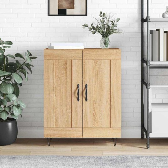 vidaXL Skjenk sonoma eik 69,5x34x90 cm konstruert tre