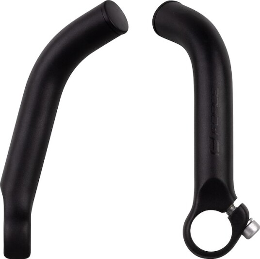 FORCE bar ends B4.5 14,5 cm lang aluminium matt sort