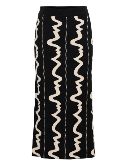 Object Objray Sli Long Skirt E Div - Black - XS