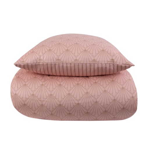 Borg Living Sateng sengesett - 100% Bomullssateng - Fan peach - 150x210 cm