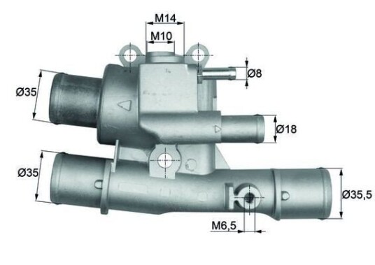 Termostat MAHLE ORIGINAL TI 124 88