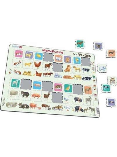 Larsen Puzzles Memo Parent and Baby animals