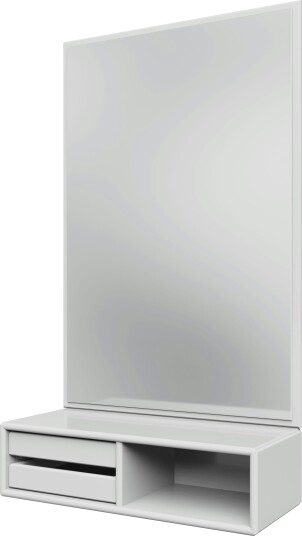 Glance Veggspeil Med Hylle New White