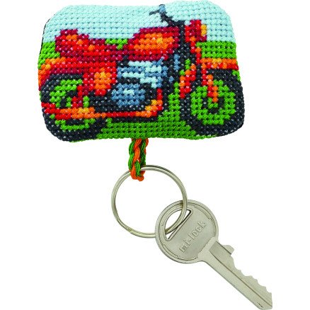 Permin Broderisett Motorsykkel 7x5cm
