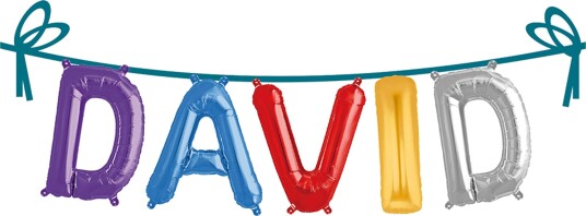 Hisab Joker Ballonggirlander Folie Navn David 66570