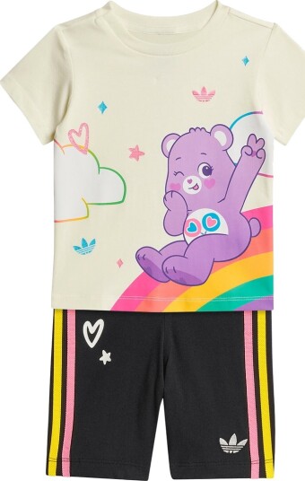 adidas Originals Shorts Sett - Off White/Svart m. Care Bears - adidas Originals - 74 - Shorts Hvit