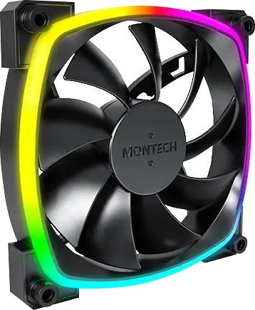 Montech AX120 120mm PC Kjølevifter 3-Pack Svart Montech AX120 120mm PC Kjølevifter 3-Pack Svart