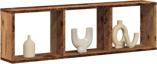 Veggskap 100x16x30 cm gammelt tre konstruert tre