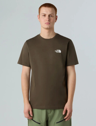 The North Face M S/S Simple Dome Tee - Brown - XS The North Face M S/S Simple Dome Tee - Brown - XS