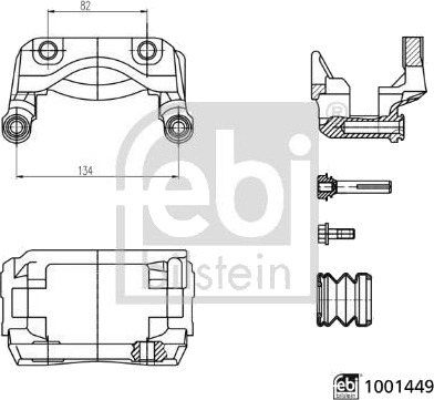 Holder, bremsecaliper FEBI BILSTEIN 1001449