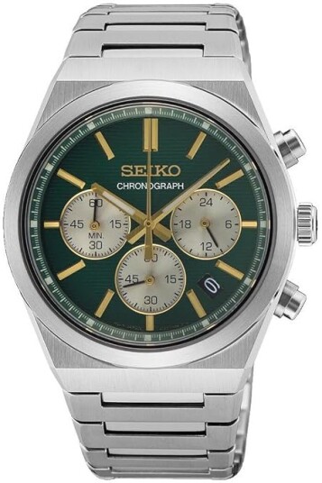 Seiko Herreklokke SSB461P1 Sport Grønn/Stål Ø40 mm Seiko Herreklokke SSB461P1 Sport Grønn/Stål Ø40 mm