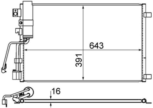 Kondensator MAHLE ORIGINAL AC 605 000S