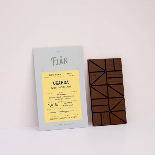 Kaffebox Fjåk 100% dark Uganda Specialty Chocolate Bar Kaffebox Fjåk 100% dark Uganda Specialty Chocolate Bar