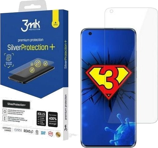3Mk Silver Protect + Xiaomi Mi 10 Våtmontert Antimikrobiell Film