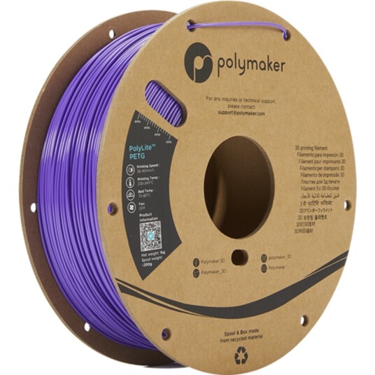 Polymaker Polylite PETG 1,75 mm 1kg Lilla Polymaker Polylite PETG 1,75 mm 1kg Lilla