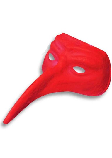 Rød Venetiansk Maske Med Lang Nese Kan Males!
