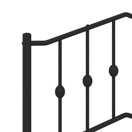  Sengegavl i metall svart 140 cm 8721012211315