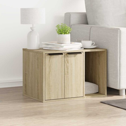 vidaXL Skap til kattetoalett sonoma eik 60x40x40 cm konstruert tre vidaXL Skap til kattetoalett sonoma eik 60x40x40 cm konstruert tre