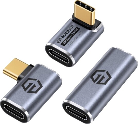 Adapter Usb Graugear Graugear 40 Gbps Usb-C Adapter Aluminium 3Er Pack