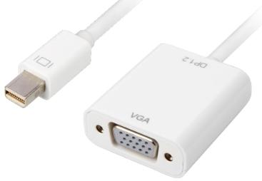 Sharkoon video adapter Mini DisplayPort til HD-15 VGA 15 cm Sharkoon video adapter Mini DisplayPort til HD-15 VGA 15 cm