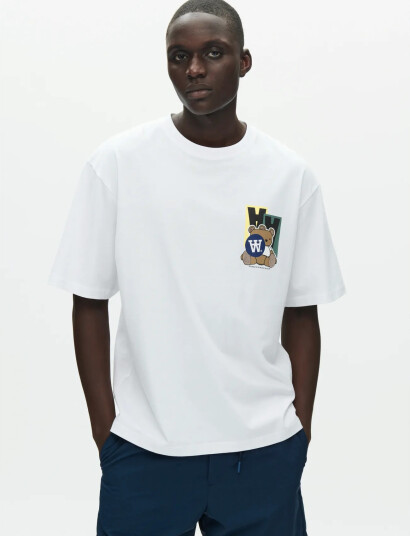WOOD WOOD Wwliam Tee Stickers 25074 White XL