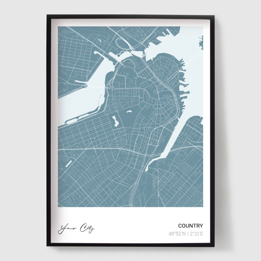 Personlig Plakat – Kunstnerisk Kartplakat Personlig Plakat – Kunstnerisk Kartplakat