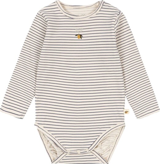 Konges Sløjd Body I/e Stripe Como Konges Sløjd 74 Langermet Body Beige Blå Marineblå