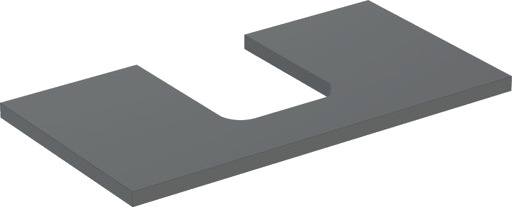GEBERIT ONE bordplate 750x470x30mm utskjæring i midten for høy kompakt kum