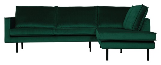 BePureHome Rodeo Sofa m/høyrevendt sjese - Green Forest Velur