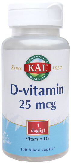 Kal D-vitamin 25 mcg 100 Kapslar
