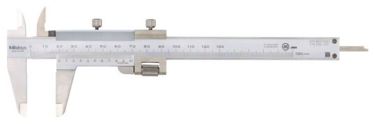 Mitutoyo Nonieskjutmått 532-101 0-130mm, 0,02mm, Flat Sticka, Finjustering