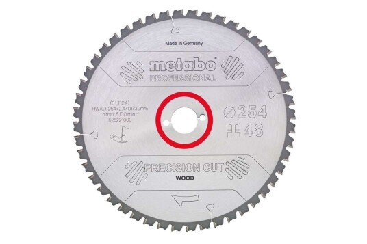 Metabo Sagblad Precision Cut Wood 254mm 40T for Tre Elektroverktøy Metabo Sagblad Precision Cut Wood 254mm 40T for Tre Elektroverktøy
