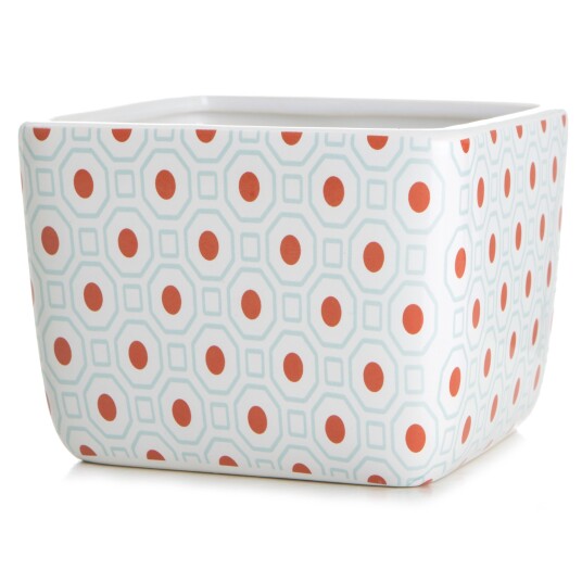 Enjoy Design Skål/potte retro blå/orange H:10cm