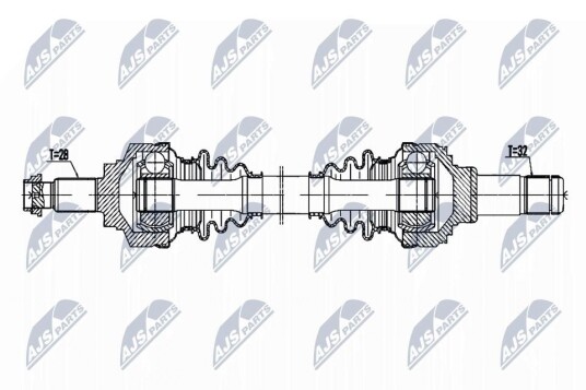 Nty Drivaksel NTY NPW BM 194 Nty Drivaksel NTY NPW BM 194