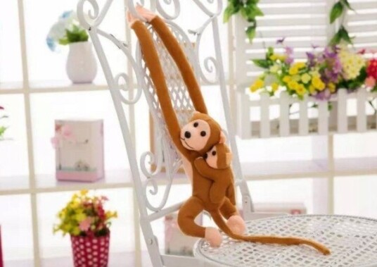 Lean Toys Kosedyr Ape 70 Cm Lys Brun