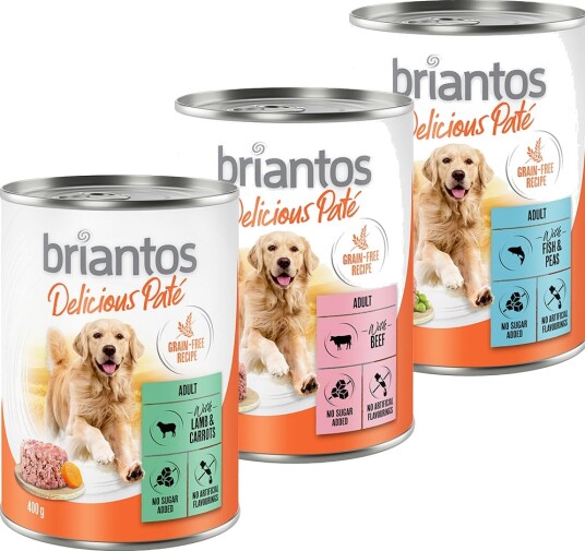 Briantos Våtfôr Delicious Paté Prøvepakke 6 X 400 G