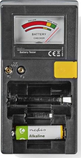 Nedis Batteritester for AA, AAA, C, D, 9V & Knappecelle - Kompakt og Praktisk