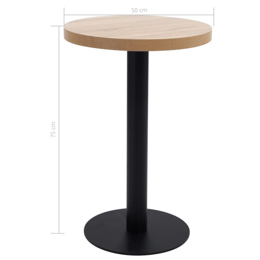 vidaXL Bistrobord lysebrun 50 cm MDF vidaXL Bistrobord lysebrun 50 cm MDF