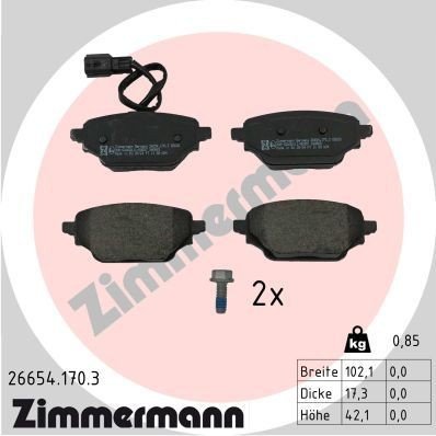 Bremseklosser ZIMMERMANN 26654.170.3