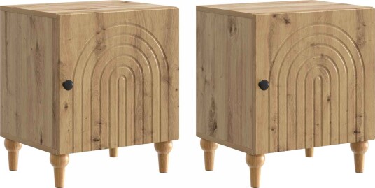  Nattbordskap 2 pcs Artisan eik 43 x 34,5 x 50 cm Konstruert tre